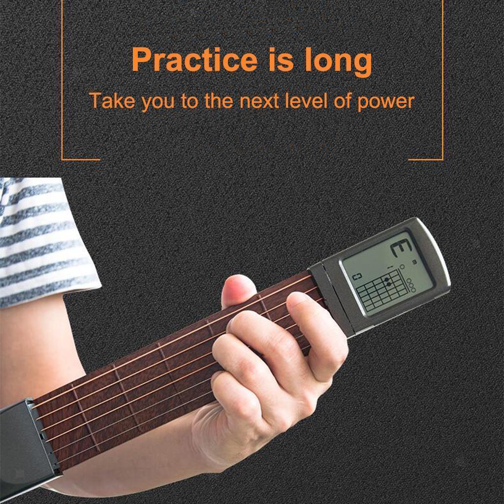 6-Tone Pocket Guitar Trainer Rotatable Chords Chart Screen Practice Tool