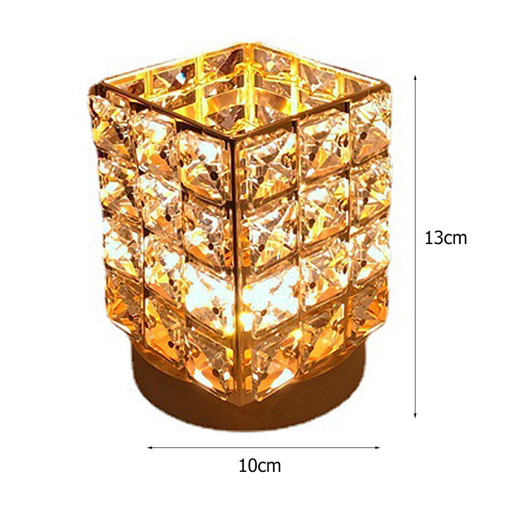 LED Diamond Crystal Table Lamp Bedroom Atmosphere Night Light Home Decor