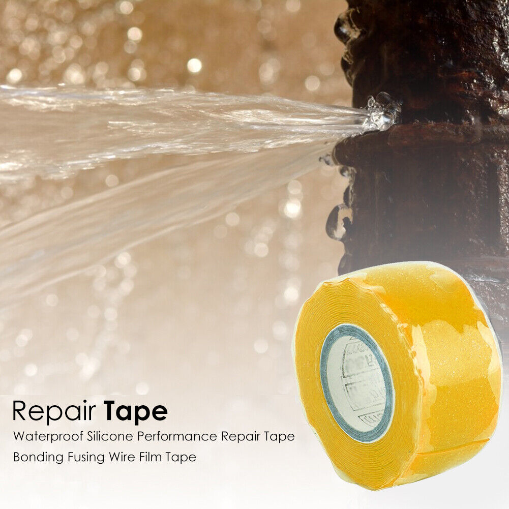 Self-fluxing Adhesive Tape Waterproof Stop Leak Seal Repair Tape (Yellow)
