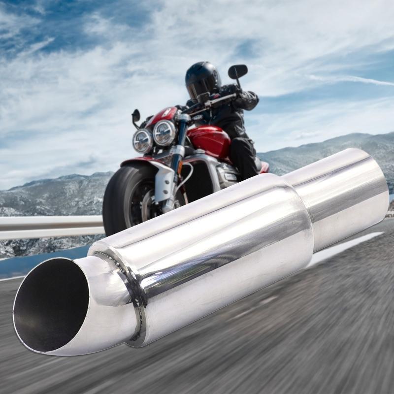 Car Exhaust Pipe Tip Rear Tail Muffler Stainless Chrome Universal Accessories