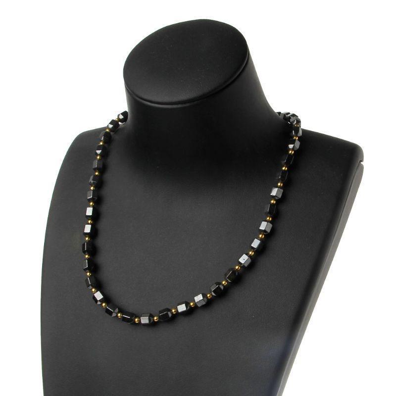 Black Hematite Necklace Magnetic Therapy Necklace Jewelry Gift for Mother's Day