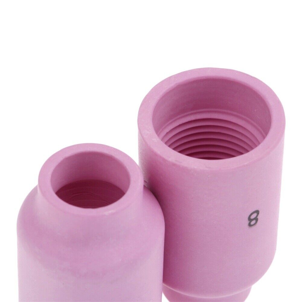 54N14 8# Lens Nozzle Alumina Gas for SR DTA WP 17 18 26 TIG Welding Torch 3Pcs