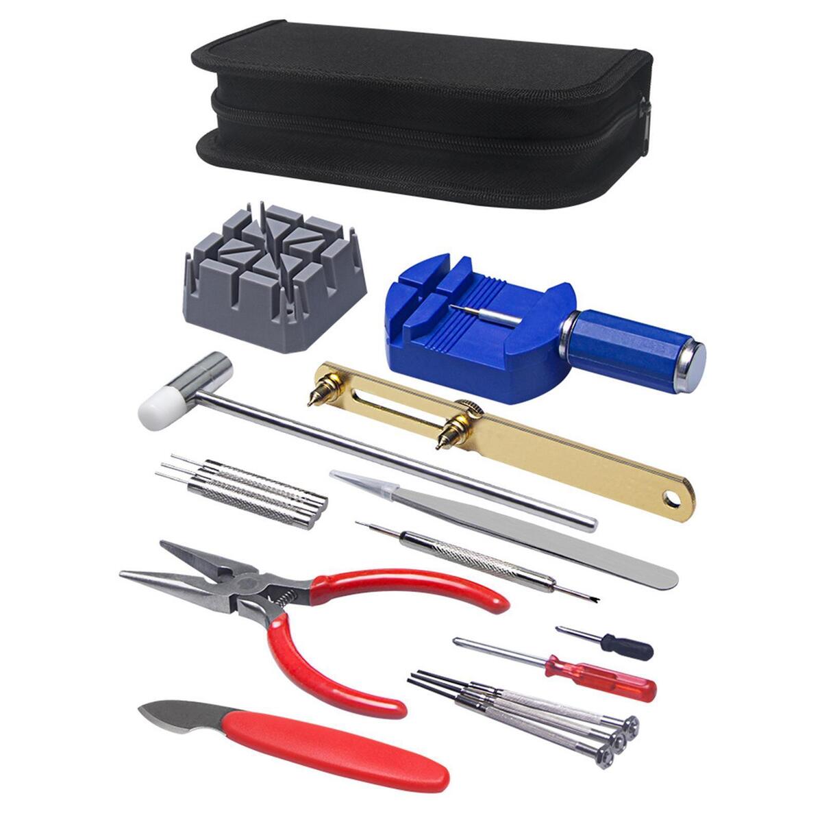 16x Watch Repair Tool Kit, Watch Band Removal Tool, Portable Back Case Opener,