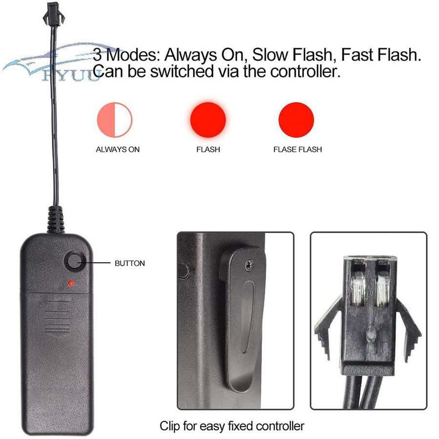 4in1 Motorcycle LED Riding Signal Helmet Cold Light Helmet Light Strip Kit Bar