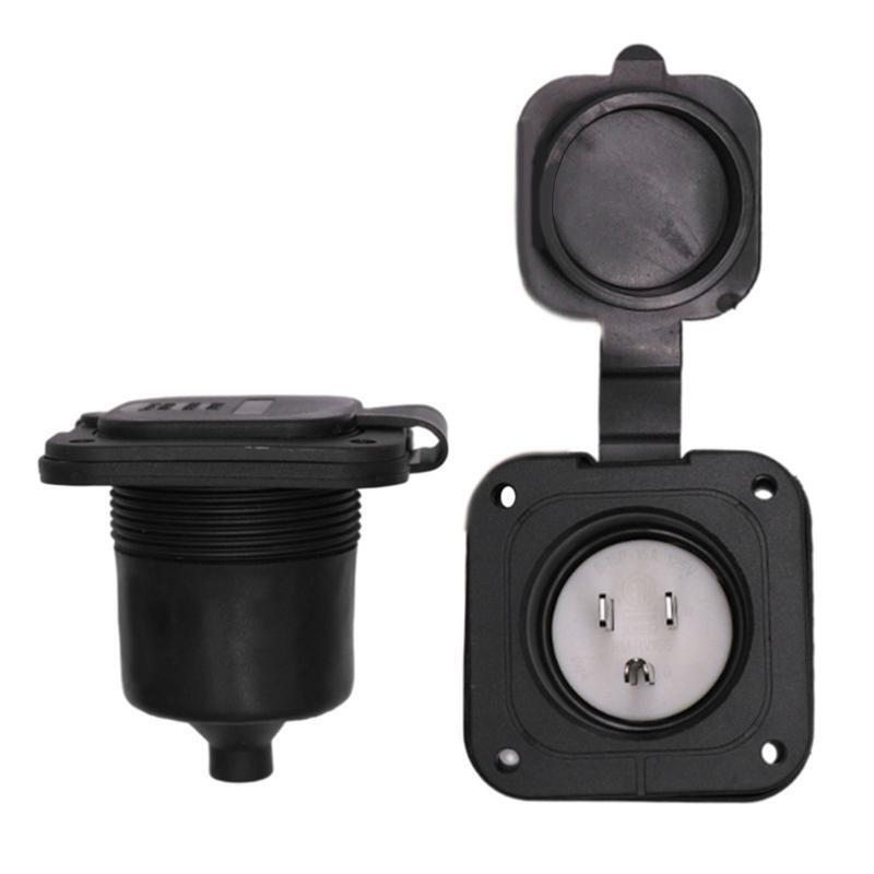Power Inlet Port Plug 125 Volt AC Port Plug 15 Amp RVs Electrical Outlet Socket