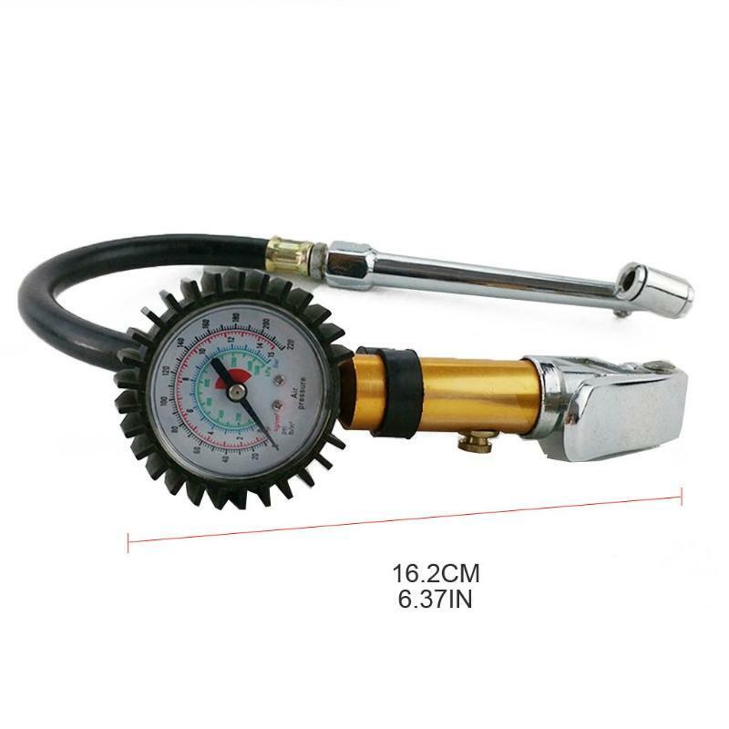 Dial Type Tire Pressure Gauge Metal Tire Air Inflator Tool for Car Auto Bike