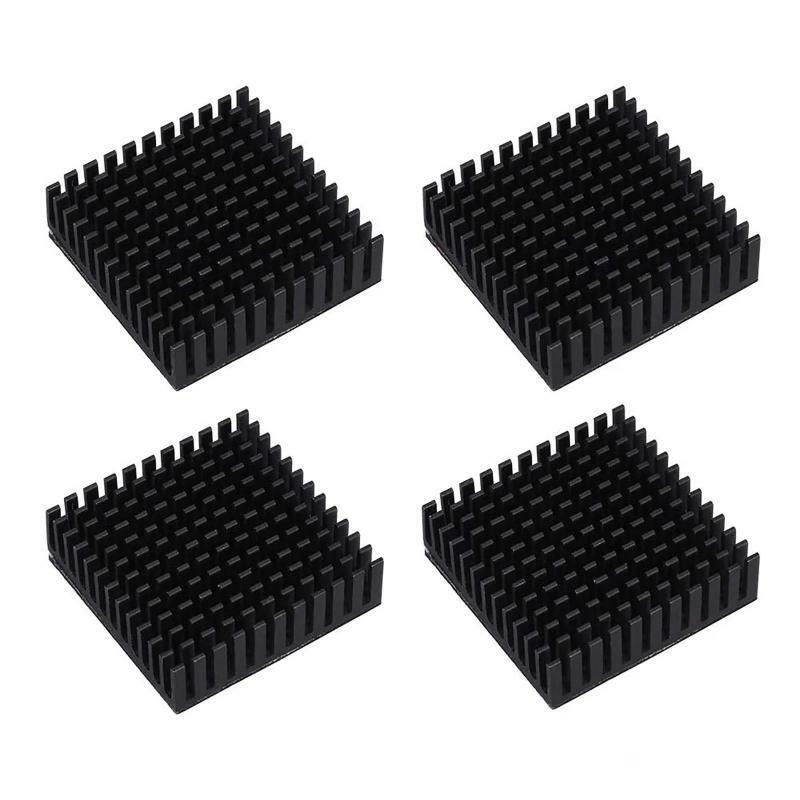 4x4x1.1cm Anodize Aluminum Heat Sink Radiator CPU Routing Cooling Block Pad