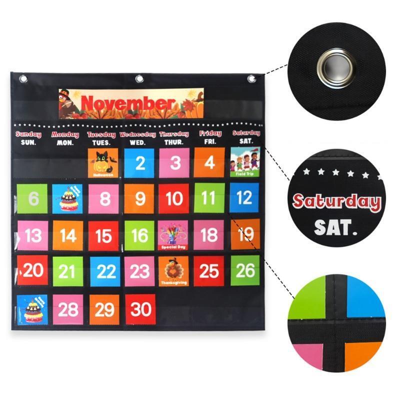 Weather Pocket Chart Classroom Monthly Calendar for Homeschool Early Learning