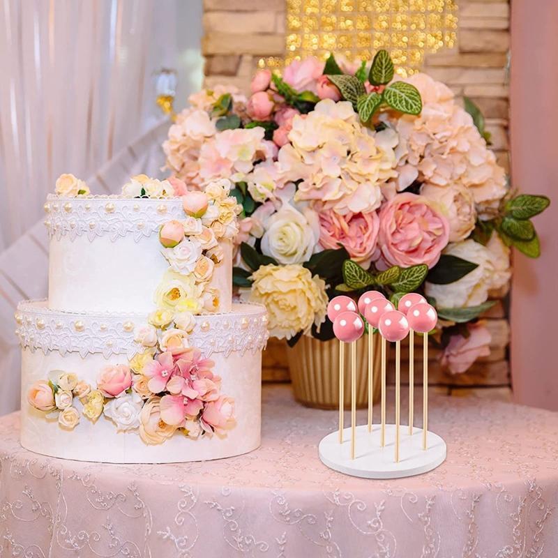 Cake Lollipop Holder 2 Pcs Clear Display Stand Candy Bracket Storage Rack