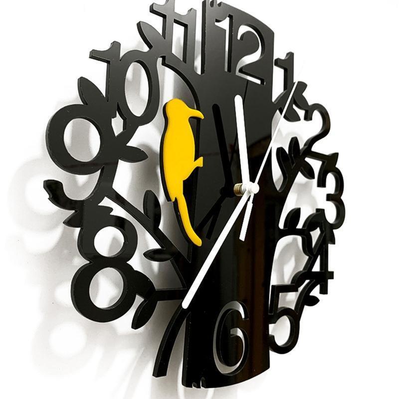 Hollow Tree Wall Clock Home Living Room Coffee Shop Chic Bar Decor Ornament Gift