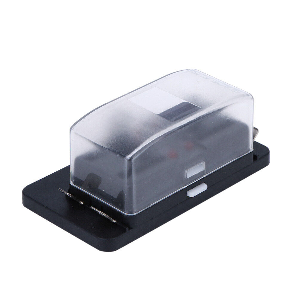 4 Way Fuse Block Blade Fuse Holder with LED Indicator + Cover for Car Boat
