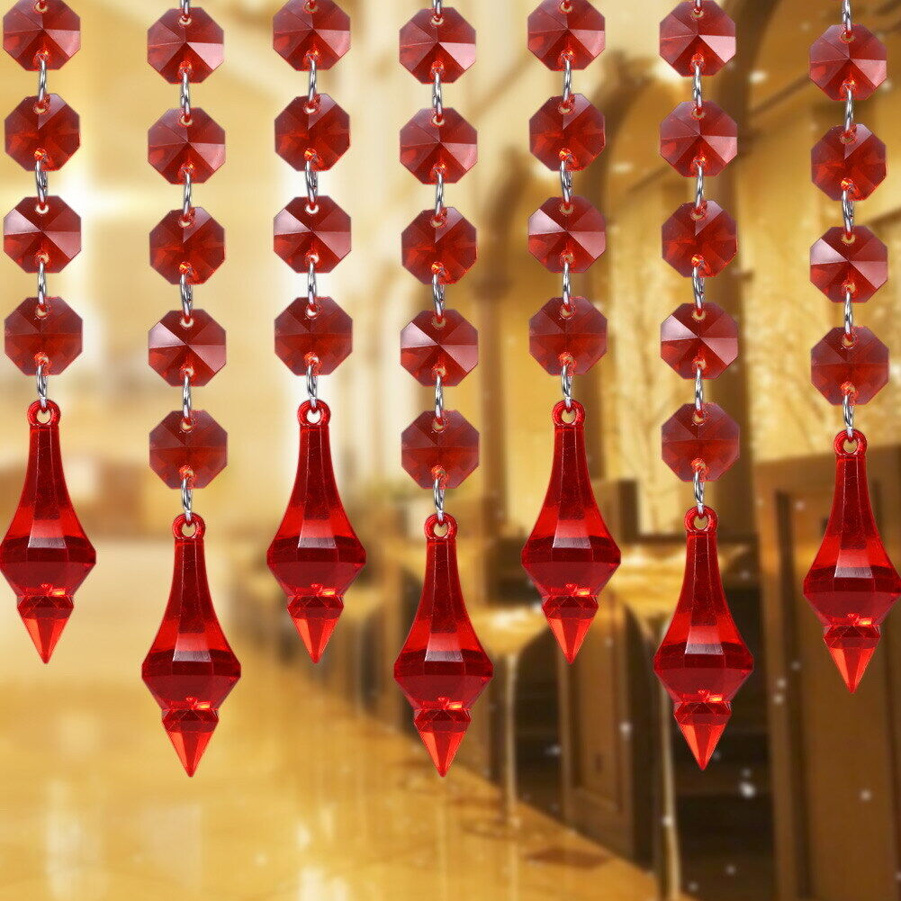 10 X  Acrylic Crystal Beads Garland Chandelier Hanging Wedding Party Decor