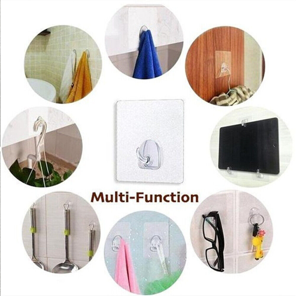 Home & Living Wall Rack Seamless Adhesive Hook Storage Hanger Traceless Hooks