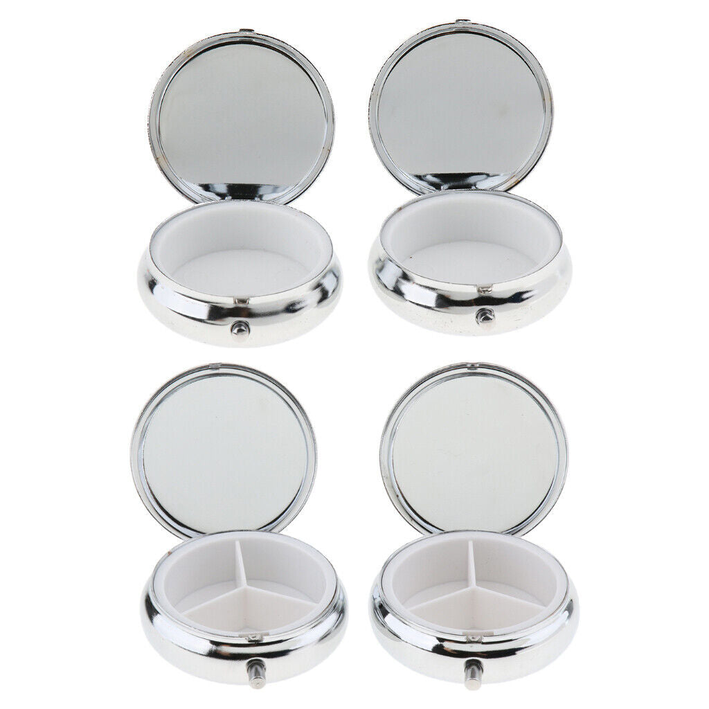 2   Pill Box Medicine Case Storage Container for Pocket 3 Slots