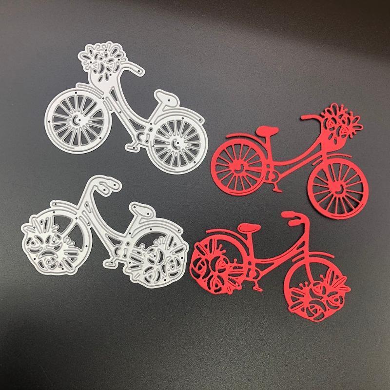 Bike Bicycle Metal Cutting Dies Stencil Scrapbooking DIY Album Stamp Paper Card