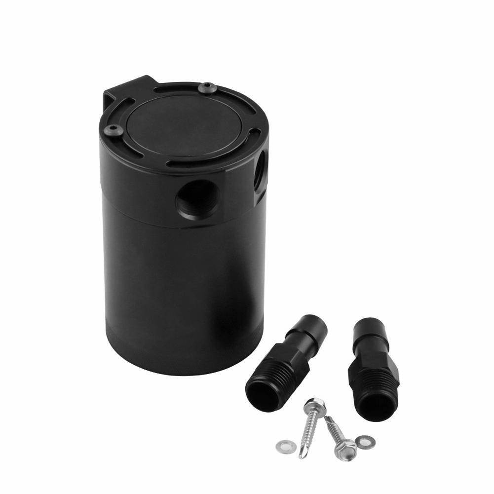 Universal Compact Baffled 2-Port Aluminum Oil Catch Can Reservoir Tank