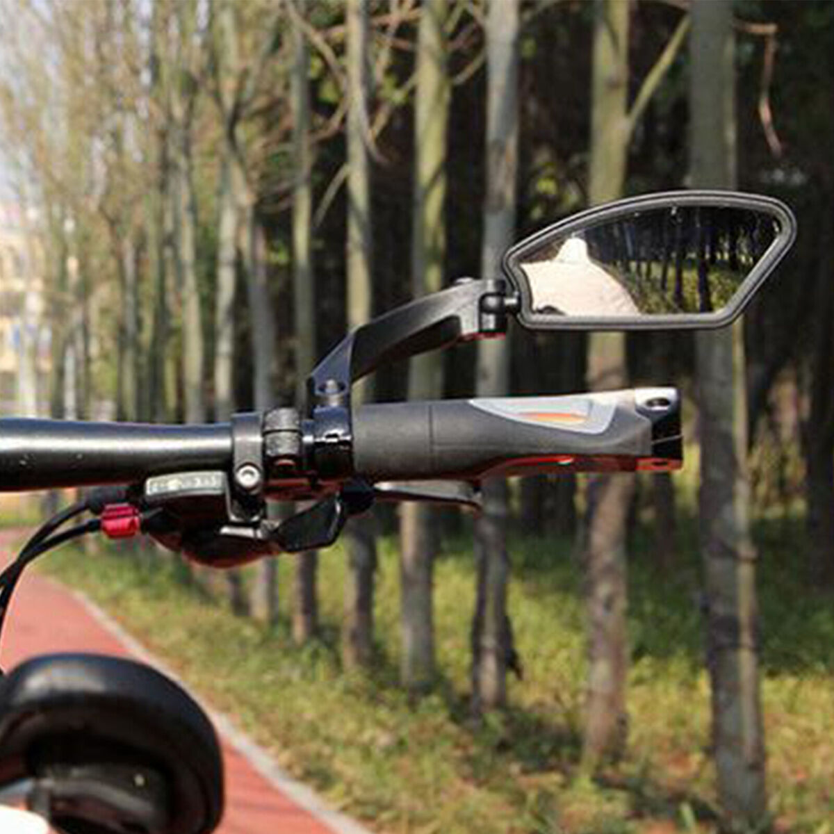 Bicycle Rear View Mirror 360 Rotation HD Anti-Shock Glass Lens (Right)