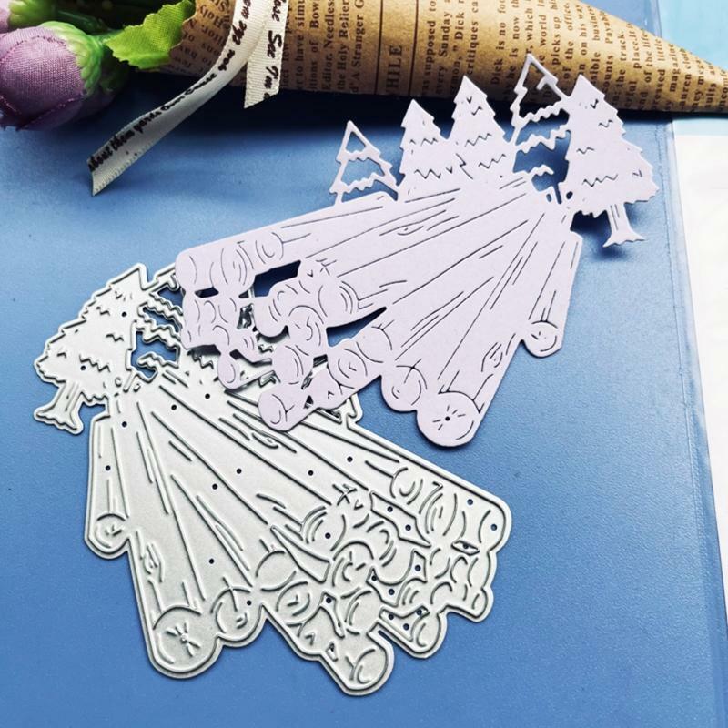 Forest Tree Wood Metal Cutting Dies Embossing Stencil DIY Scrapbooking Template