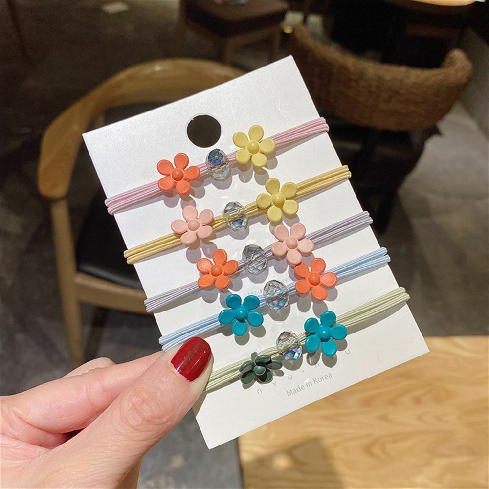 Gift Cute Hair Accessories High Elastic Hair Tie Rope Flower Hair Ring Petal