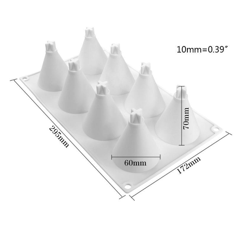 Chocolate Candy Mold Small Baking Mold Cake Topper Xmas Tree Shape for Decors