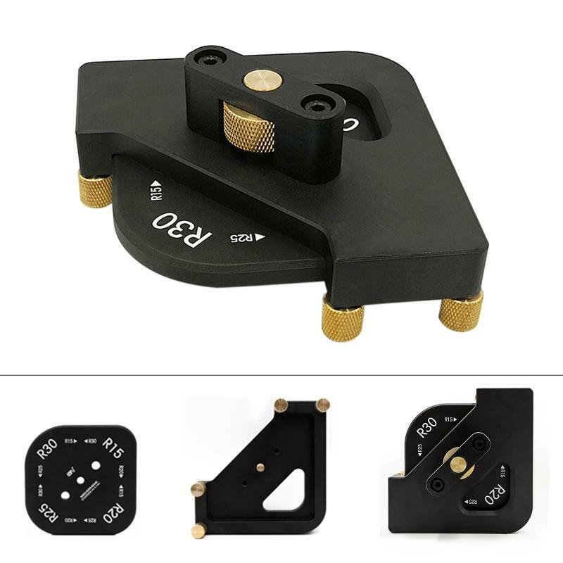 R15 R20 R25 R30 Woodworking Corner Quick Jig Template Tool for Router Trimmer