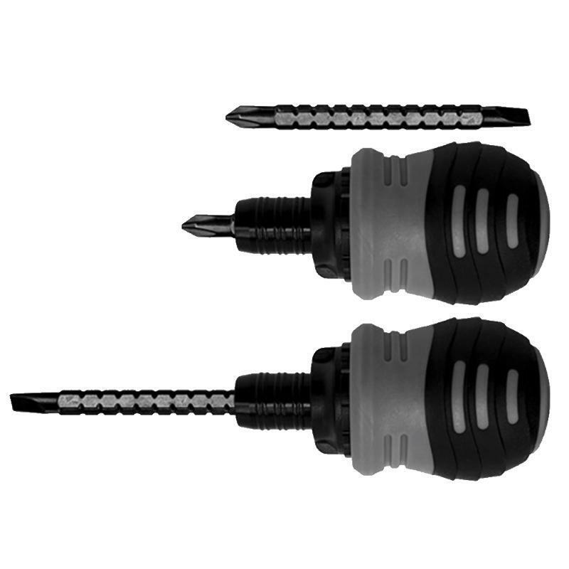 2-Way Screwdriver CR-V Steel Ratchet Screwdriver Strong Magnetic Screwdriver