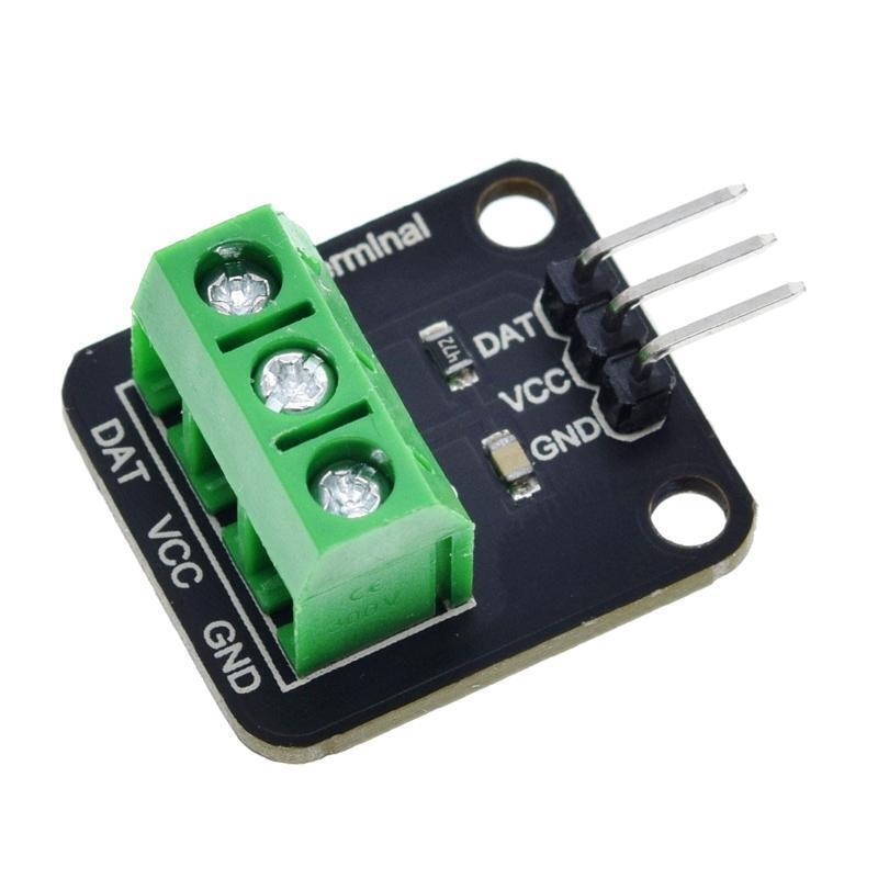 DS18B20 Temperature Sensor Module Kit Digital Sensor Cable Probe TerminalAdapter