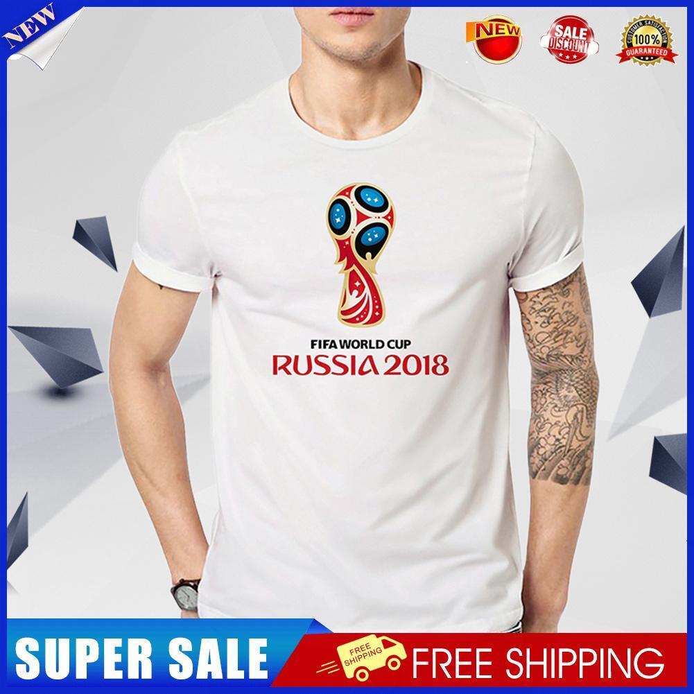 2018 FIFA Russia World Cup T-Shirt Simple Printed Soccer Fans Tee(Men/M)-20