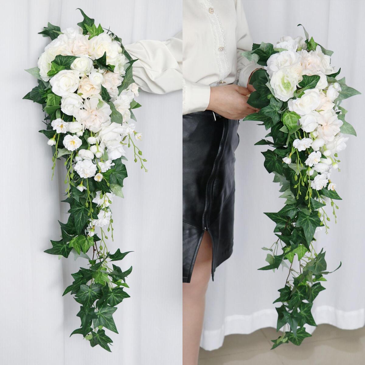 Wedding Bouquets Waterfall Flowers Handmade for Anniversary Bridal Shower
