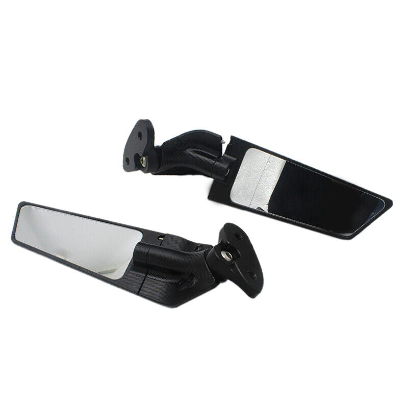 1pair Motorcycle Rearview Side Mirror Wind Wing Fin Adjust Fit For BMW S1000RR