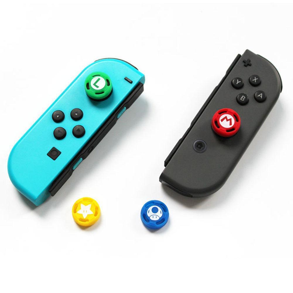 4pcs Silicone Analog Thumb Stick Grip Caps for Nintend Switch NS Controller
