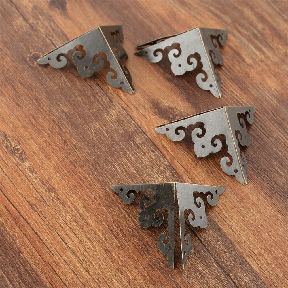 50mm Jewelry Chest Box Decorative Wood Case Edge Corner Protector Guards 4pcs
