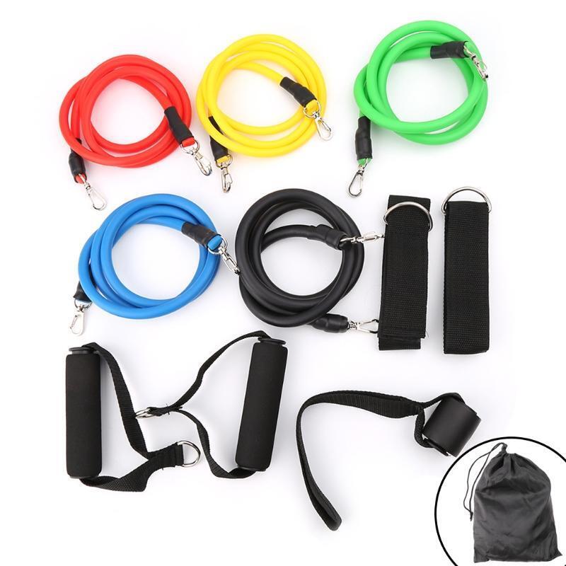 11pcs/set Fitness Insanity Resistance Bands Set Home Body Training Workout Yoga
