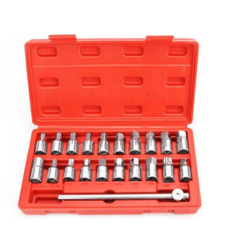 Sturdy Steel Nuts Driver Drill Bit Socket Wrench Screw Nut Drivers 21 Pieces
