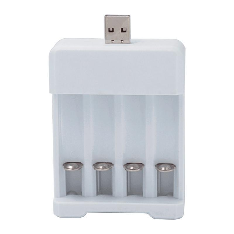 USB 4 Slots Quick Charging Battery Charger for AAA and AA