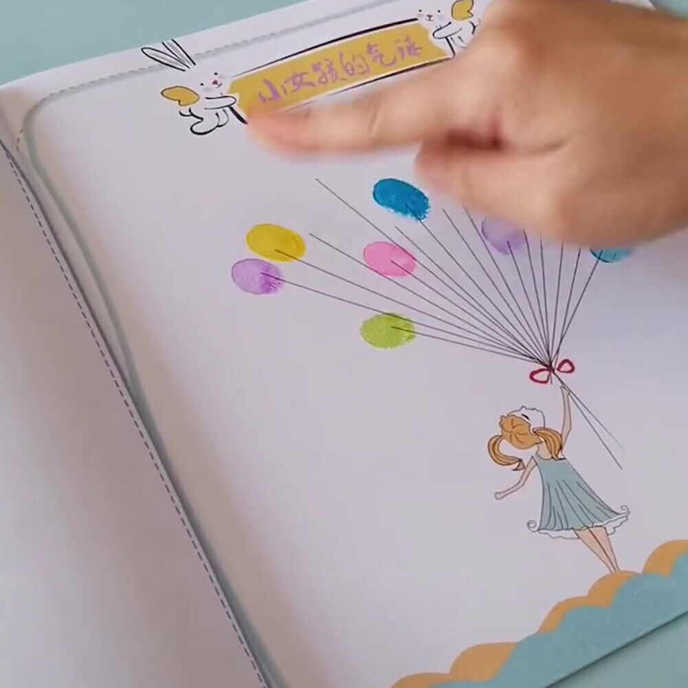 Finger Painting Ink Pad Stamp DIY Kids Finger Montessori Drawing (12 Color)