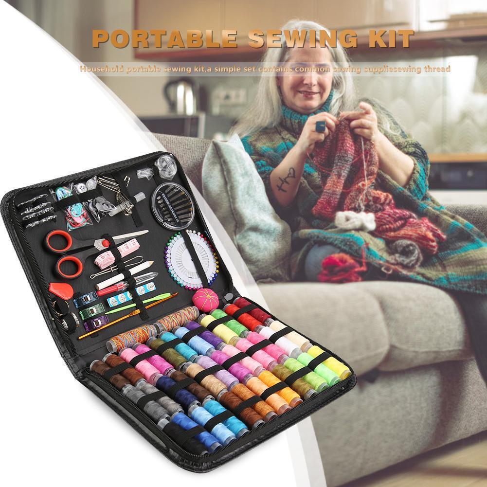 183pcs DIY Multi-function Threads Sewing Box for Hand Quilting Stitching