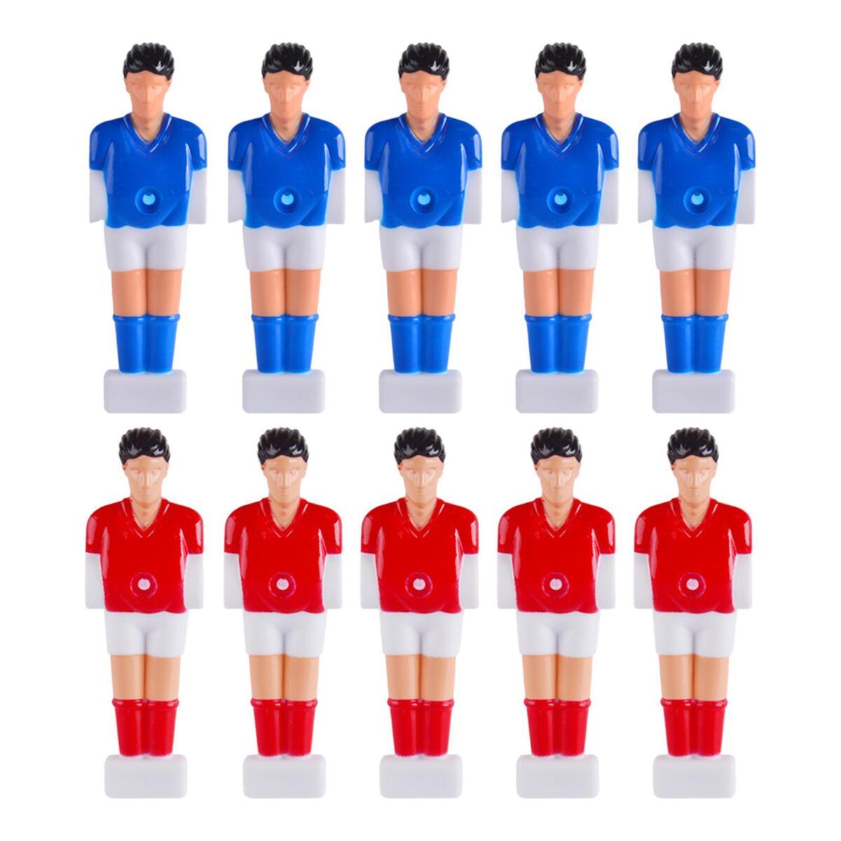 10Pcs Foosball Balls Replacement Humanoid Foosball 5 Red+5 Blue Foosball Men