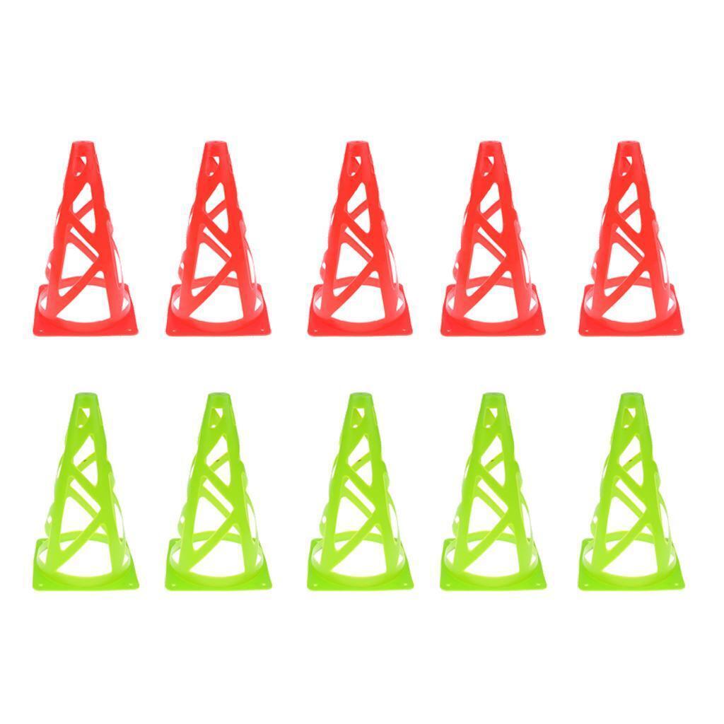 10 Pieces 9" PE Sport Training Traffic Cone for Soccer Football Basketball