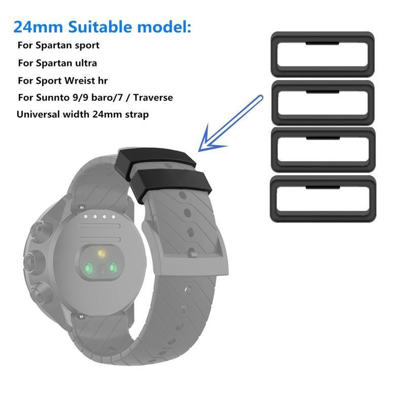10pc Watch Strap Bracelet Band Keeper Loop Fastener Retainer Ring for Suunto24mm