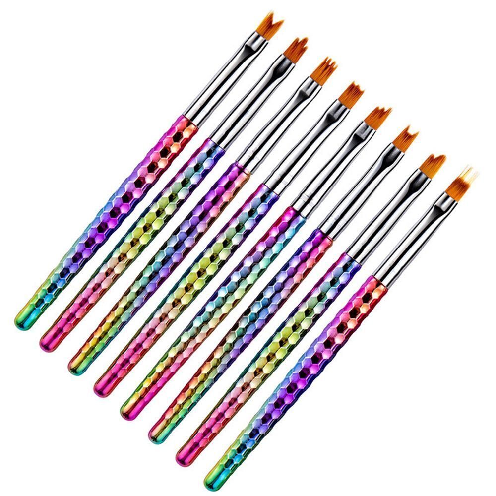 Flower Drawing Pen Acrylic Nail Art Brush UV Gel Nail Painting Brush Set