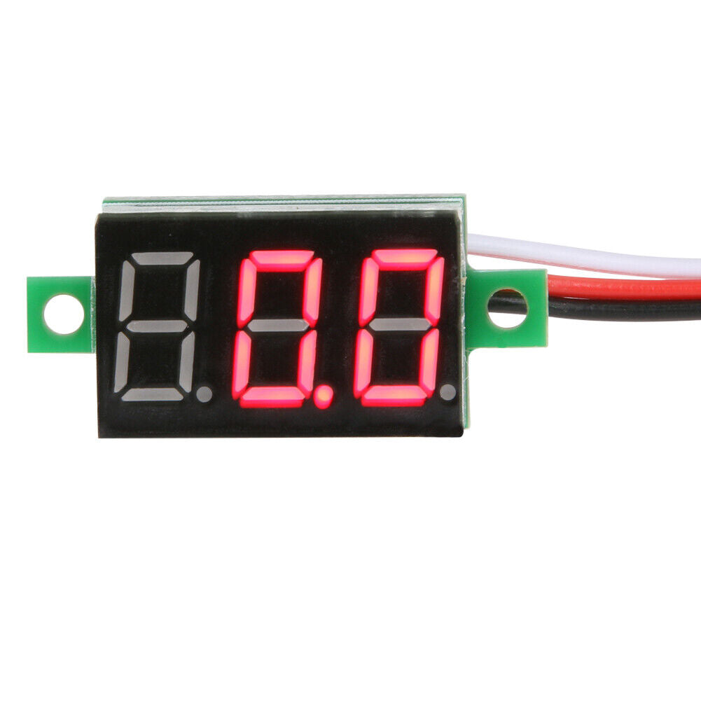 0.36inch LED Digital Voltmeter DC0-100V Three Line Volt Meter(Red)