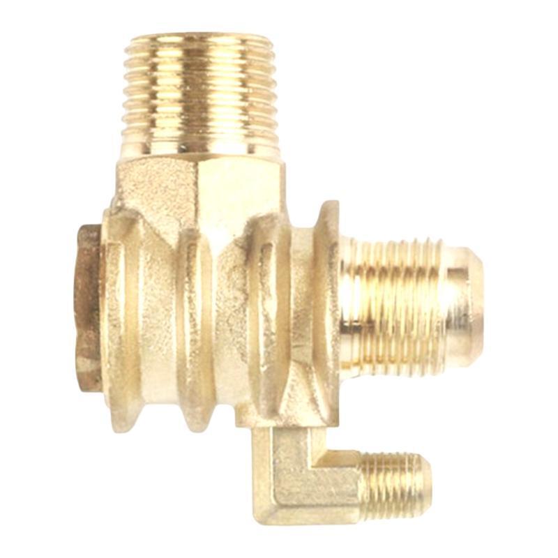 3-Way Air Compressor Check Valve Male Threaded Tube Connector Tool Parts
