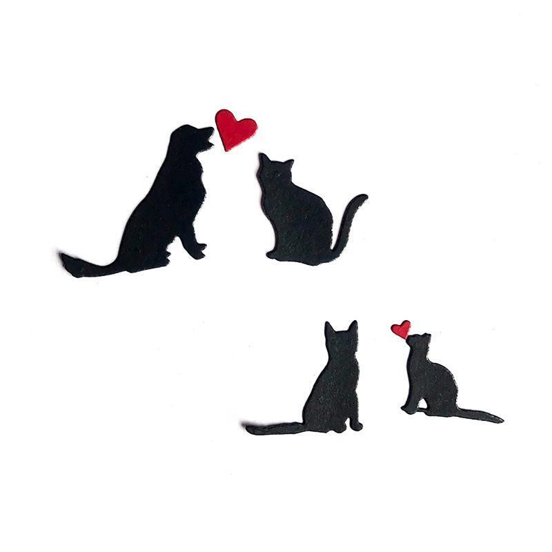 Heart Cat Dog Metal Cutting Dies Photo Album Decoration Accessories DIY Crafts