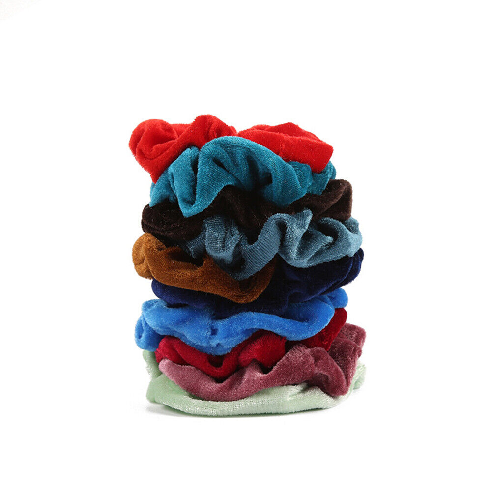 40pcs Women Velvet Scrunchies Set Colorful Ponytail Holder Hair Ring Rope
