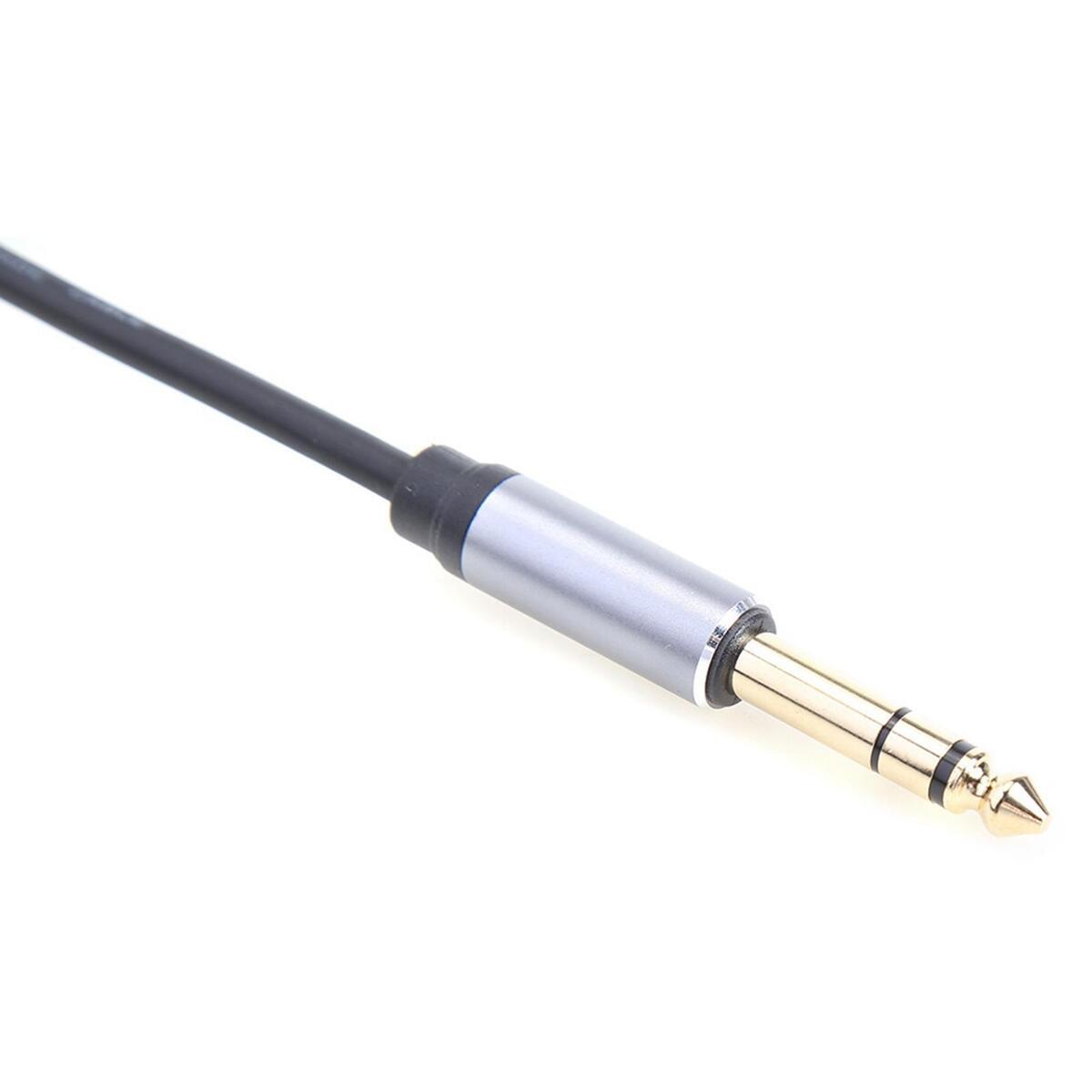 1/4 Insert Cable 6.35mm  Dual 6.35mm TS Stereo Breakout Cable Y Splitter