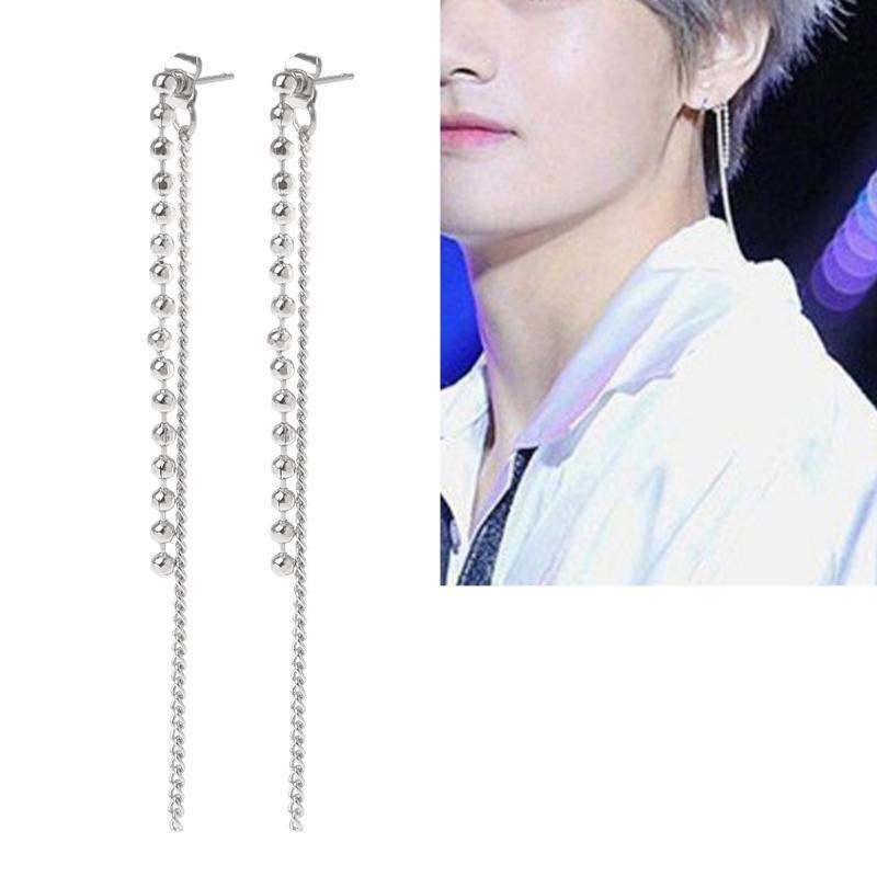 Chain Earrings Bangtan Boys Long Tassel Drop Earrings Korean Pop Fashion Jewelry