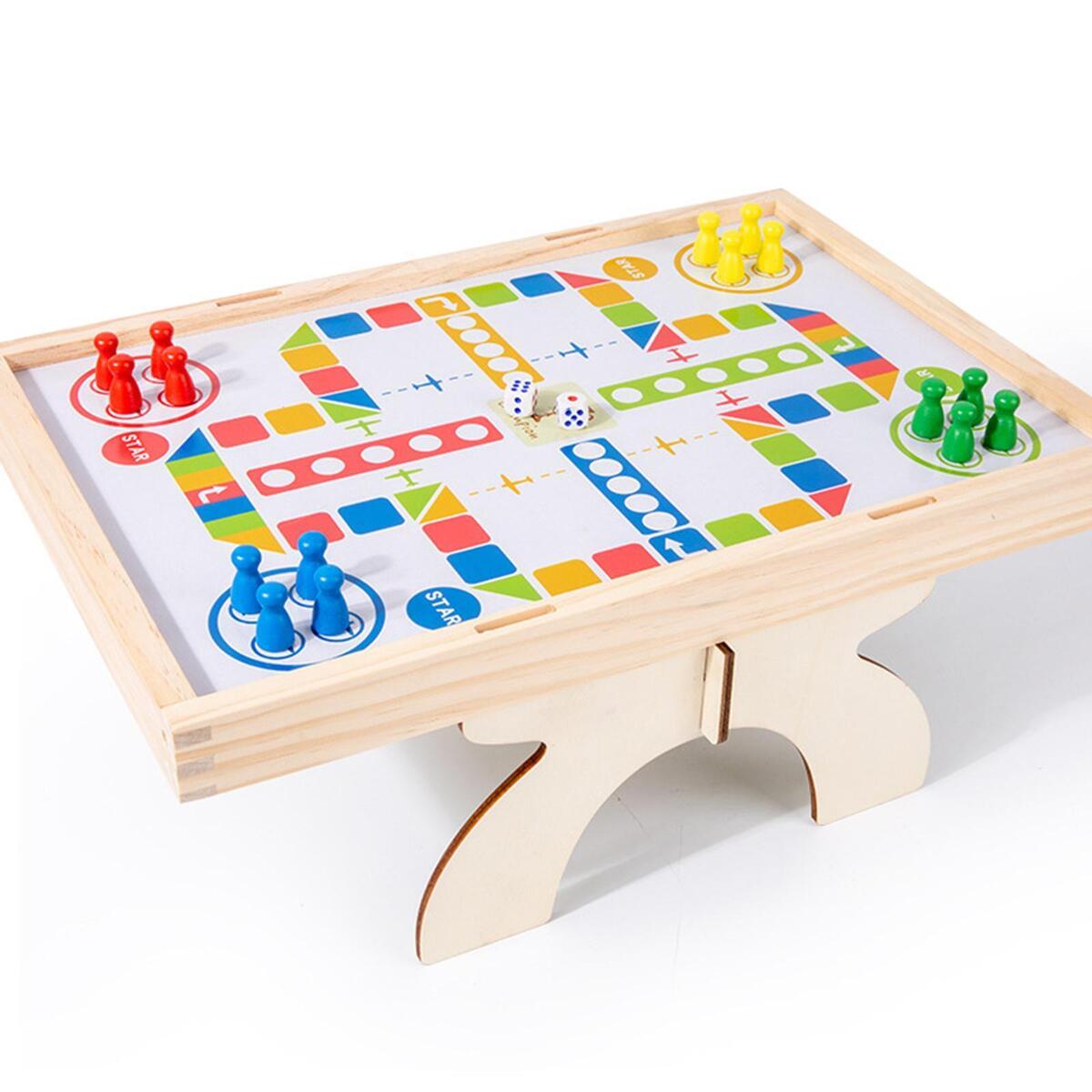 Wooden Tabletop Football Game Flying Chess Table Top Soccer for Children