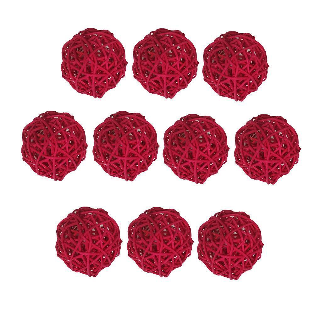20 Rattan Wicker Cane Balls for Home Festival Decor Christmas   Ornaments