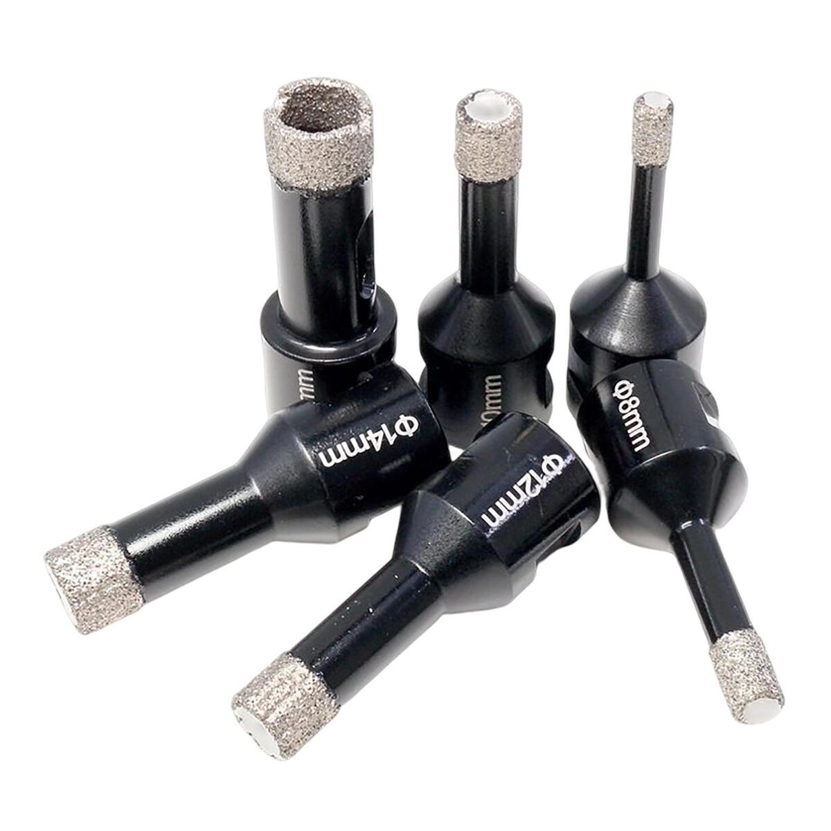 Set of 6 Dry Diamond Drill  Drilling Tools for Marble Porcelain Tile